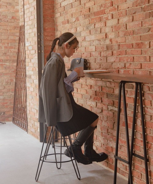 GLOBAL WORK(グローバルワーク)の「大人見えジャケット/AND YUA ANY/115791(テーラードジャケット・キッズ・ブラック/チャコールグレー・FREE)」の10枚目の写真