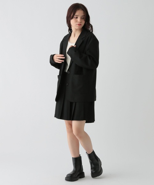 GLOBAL WORK(グローバルワーク)の「大人見えジャケット/AND YUA ANY/115791(テーラードジャケット・キッズ・ブラック/チャコールグレー・FREE)」の11枚目の写真