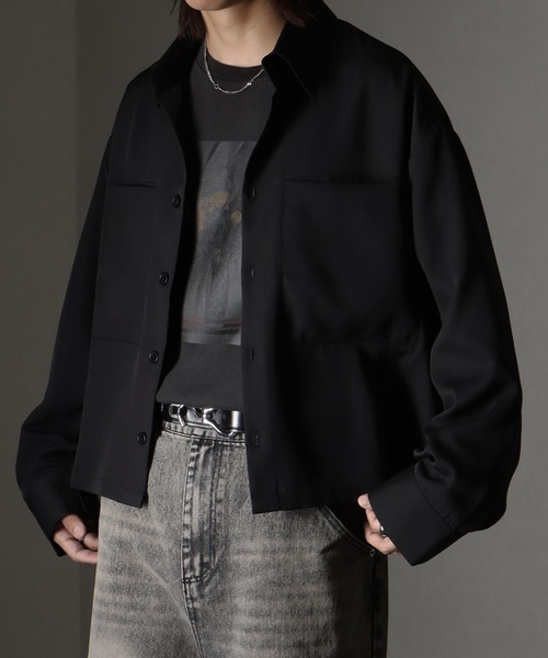 welise/ウェライズ】リッチドレープスムース ビッグポケット 長袖