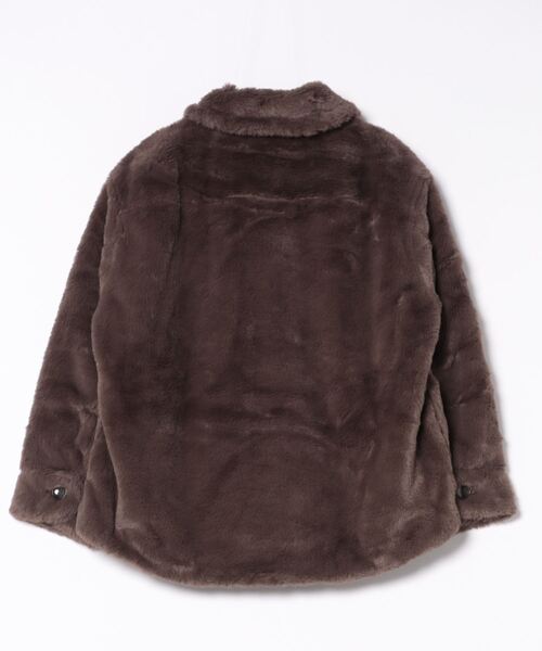 LE GLAZIK（ルグラジック）の「LE GLAZIK LG-S0260ECF OVER SHIRTS COAT（ダウンジャケット/コート・レディース・カーキ系/ダークブラウン系・36）」の3枚目の写真