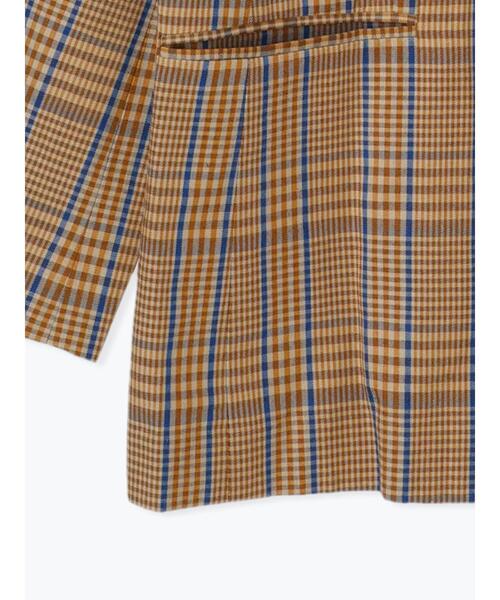 Lugnoncure（ルノンキュール）の「ダブル釦テーラードジャケット（ノーカラージャケット・レディース・ネイビー/グレー/ブラウン・F）」の19枚目の写真