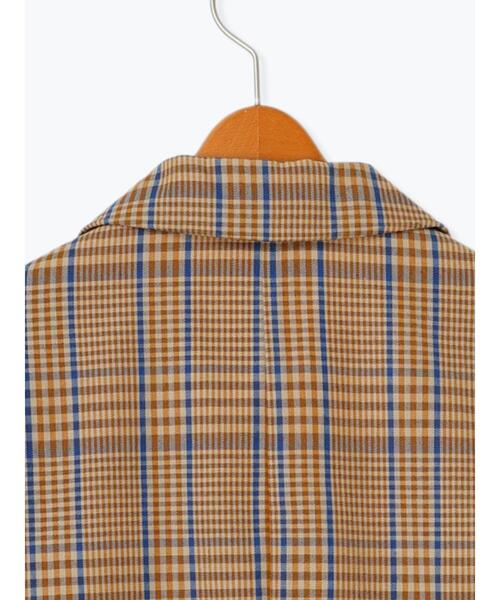 Lugnoncure（ルノンキュール）の「ダブル釦テーラードジャケット（ノーカラージャケット・レディース・ネイビー/グレー/ブラウン・F）」の20枚目の写真