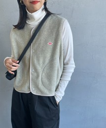 DANTON フリースジップベスト36 グレー　レディース DANTON/ダントン] フリースノーカラーベスト（ベスト）｜DANTON