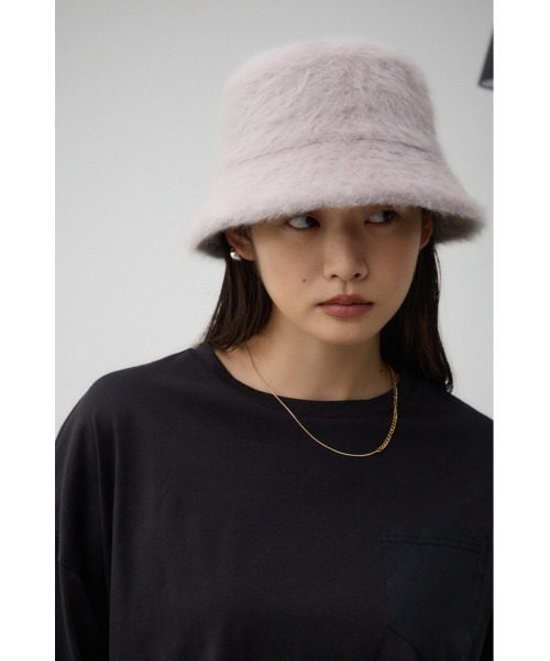 AZUL by moussy(アズールバイマウジー)の「シャギーバケットハット(ハット・レディース・アイボリー/ブラック/ライトグレー・FREE)」の16枚目の写真