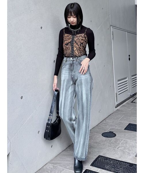 MURUA（ムルーア）の「ジャガードビスチェ（キャミソール・レディース・アイボリー/ブラック・FREE）」の15枚目の写真