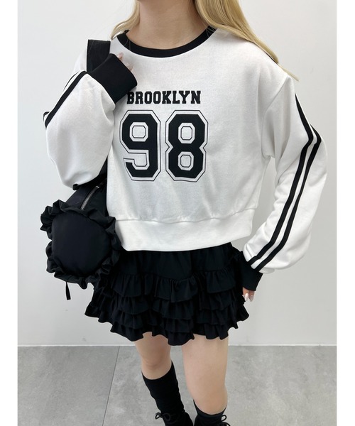 PHILLY（フィリー）の「【PHIILY】2ラインナンバリングスウェット（スウェット・レディース・ブラック/ホワイト/ネイビー・FREE）」の4枚目の写真