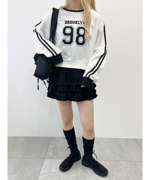 PHILLY（フィリー）の「【PHIILY】2ラインナンバリングスウェット（スウェット・レディース・ブラック/ホワイト/ネイビー・FREE）」の7枚目の写真