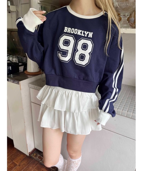 PHILLY（フィリー）の「【PHIILY】2ラインナンバリングスウェット（スウェット・レディース・ブラック/ホワイト/ネイビー・FREE）」の9枚目の写真