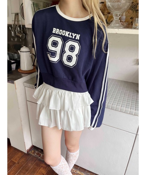 PHILLY（フィリー）の「【PHIILY】2ラインナンバリングスウェット（スウェット・レディース・ブラック/ホワイト/ネイビー・FREE）」の11枚目の写真