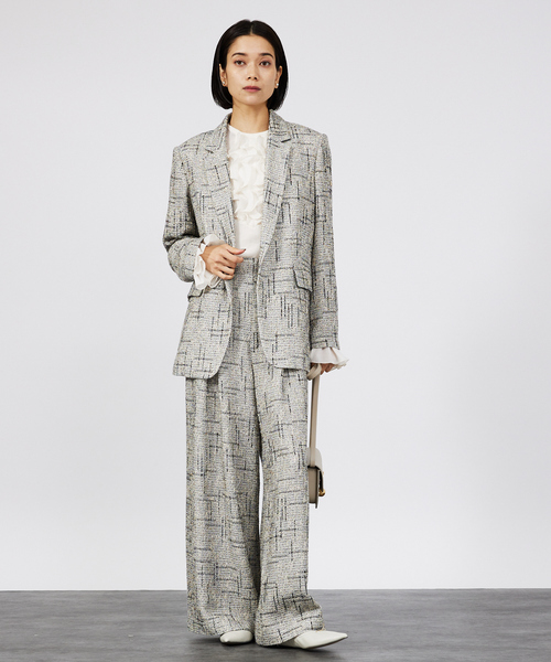 qualite（カリテ）の「【セットアップ対応可能】ツイードジャケット（テーラードジャケット・レディース・ブラック・36/38）」の3枚目の写真