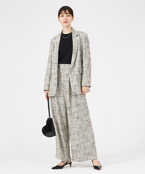 qualite（カリテ）の「【セットアップ対応可能】ツイードジャケット（テーラードジャケット・レディース・ブラック・36/38）」の4枚目の写真