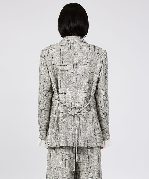 qualite（カリテ）の「【セットアップ対応可能】ツイードジャケット（テーラードジャケット・レディース・ブラック・36/38）」の8枚目の写真