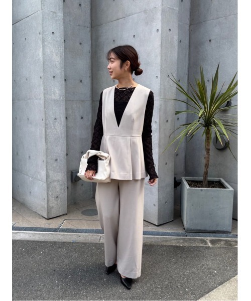 titivate（ティティベイト）の「シアーレーストップス（Tシャツ/カットソー・レディース・ブラック/アイボリー/オフホワイト/ホワイト系その他/クリーム/ブラック系その他・S/M/L）」の7枚目の写真