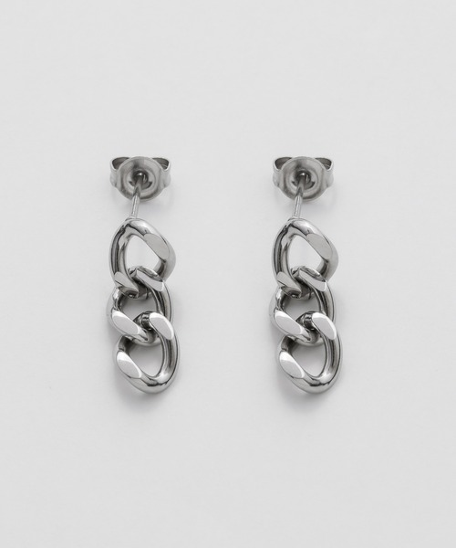 ciite' surgical stainless(シーテサージカルステンレス)の「【 金属アレルギー対応 】 チェーンモチーフピアス サージカルステンレス (両耳用)(ピアス(両耳用)・レディース・ゴールド/シルバー・FREE)」の2枚目の写真