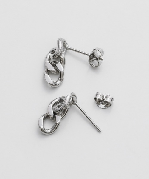 ciite' surgical stainless(シーテサージカルステンレス)の「【 金属アレルギー対応 】 チェーンモチーフピアス サージカルステンレス (両耳用)(ピアス(両耳用)・レディース・ゴールド/シルバー・FREE)」の15枚目の写真