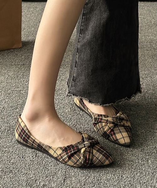 MILAE（ミレ）の「チェック柄ポインテッドトゥパンプス（パンプス・レディース・レッド/ベージュ・23cm/23.5cm/24cm/24.5cm）」の15枚目の写真