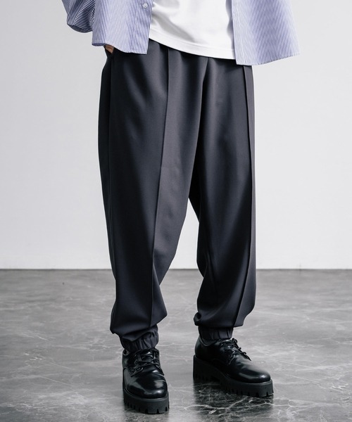 【セール】センターシームワイドテーパードストレッチイージーパンツ（その他パンツ）｜Rocky Monroe（ロッキーモンロー）