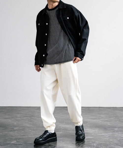 【セール】センターシームワイドテーパードストレッチイージーパンツ（その他パンツ）｜Rocky Monroe（ロッキーモンロー）