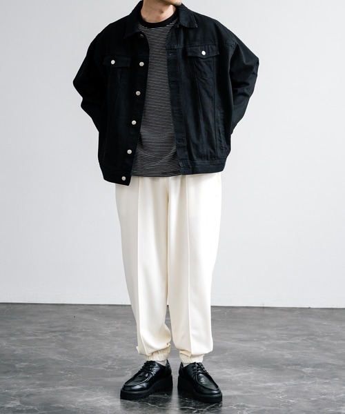 【セール】センターシームワイドテーパードストレッチイージーパンツ（その他パンツ）｜Rocky Monroe（ロッキーモンロー）