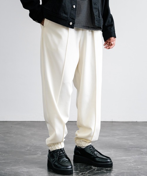 【セール】センターシームワイドテーパードストレッチイージーパンツ（その他パンツ）｜Rocky Monroe（ロッキーモンロー）