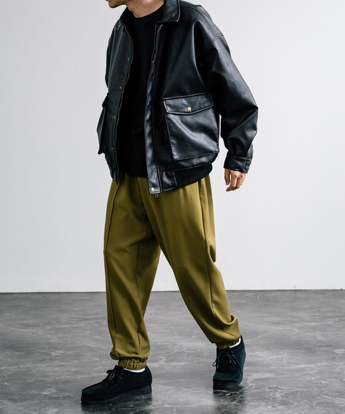 【セール】センターシームワイドテーパードストレッチイージーパンツ（その他パンツ）｜Rocky Monroe（ロッキーモンロー）