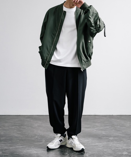 【セール】センターシームワイドテーパードストレッチイージーパンツ（その他パンツ）｜Rocky Monroe（ロッキーモンロー）