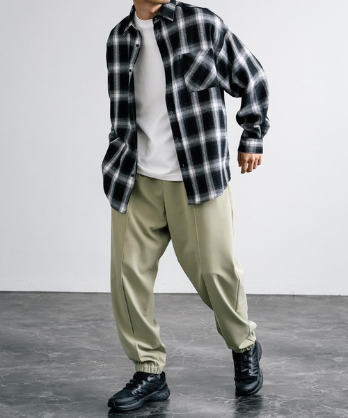 【セール】センターシームワイドテーパードストレッチイージーパンツ（その他パンツ）｜Rocky Monroe（ロッキーモンロー）