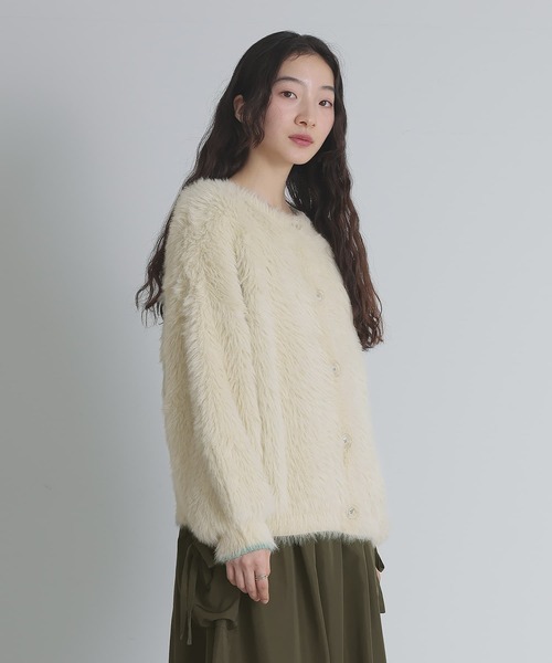 somari imagination(ソマリ イマジネーション)の「『2wayクルーネックロゴカーディガン』(カーディガン/ボレロ・レディース・アイボリー/グレー・FREE)」の8枚目の写真