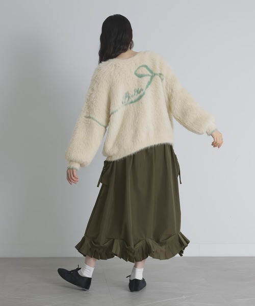 somari imagination(ソマリ イマジネーション)の「『2wayクルーネックロゴカーディガン』(カーディガン/ボレロ・レディース・アイボリー/グレー・FREE)」の10枚目の写真