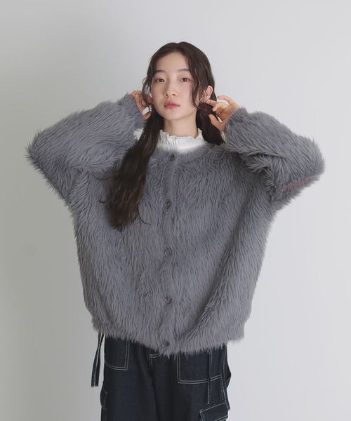 somari imagination(ソマリ イマジネーション)の「『2wayクルーネックロゴカーディガン』(カーディガン/ボレロ・レディース・アイボリー/グレー・FREE)」の11枚目の写真