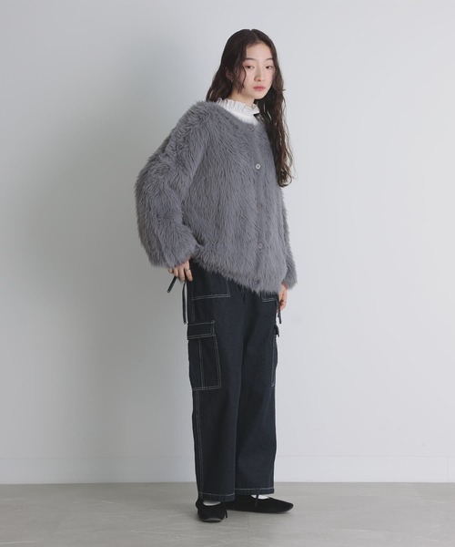 somari imagination(ソマリ イマジネーション)の「『2wayクルーネックロゴカーディガン』(カーディガン/ボレロ・レディース・アイボリー/グレー・FREE)」の16枚目の写真