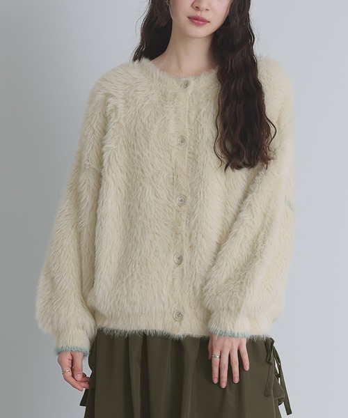 somari imagination(ソマリ イマジネーション)の「『2wayクルーネックロゴカーディガン』(カーディガン/ボレロ・レディース・アイボリー/グレー・FREE)」の7枚目の写真