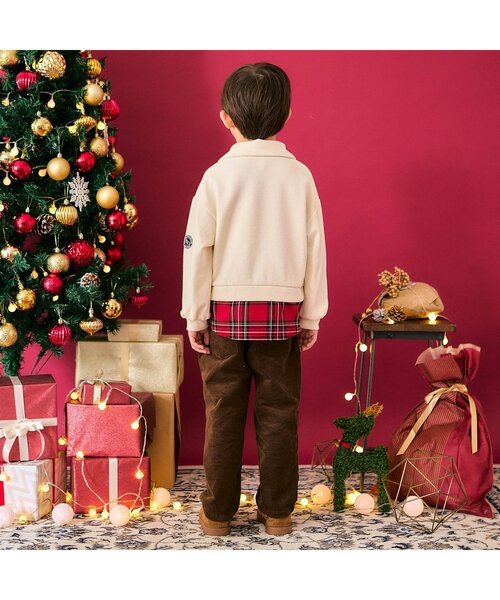 apres les cours(アプレレクール)の「【あったか】コーデュロイタックパンツ(その他パンツ・キッズ・ネイビー/ブラウン・80/90/100/110/120/130)」の3枚目の写真