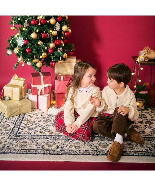 apres les cours(アプレレクール)の「【あったか】コーデュロイタックパンツ(その他パンツ・キッズ・ネイビー/ブラウン・80/90/100/110/120/130)」の4枚目の写真