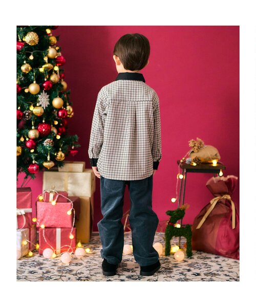 apres les cours(アプレレクール)の「【あったか】コーデュロイタックパンツ(その他パンツ・キッズ・ネイビー/ブラウン・80/90/100/110/120/130)」の7枚目の写真