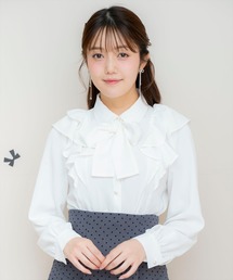 WILLSELECTION | ダブルフリルリボンタイブラウス(シャツ/ブラウス)