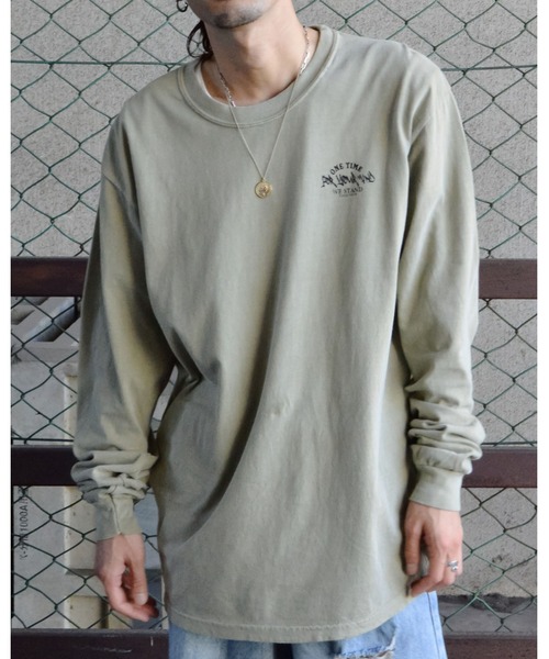 MODISH GAZE（モディシュガゼ）の「ピグメント加工バンダナプリントロンT（Tシャツ/カットソー・メンズ・バーガンディー/オフホワイト/ブラック/カーキ・MEDIUM/LARGE）」の12枚目の写真