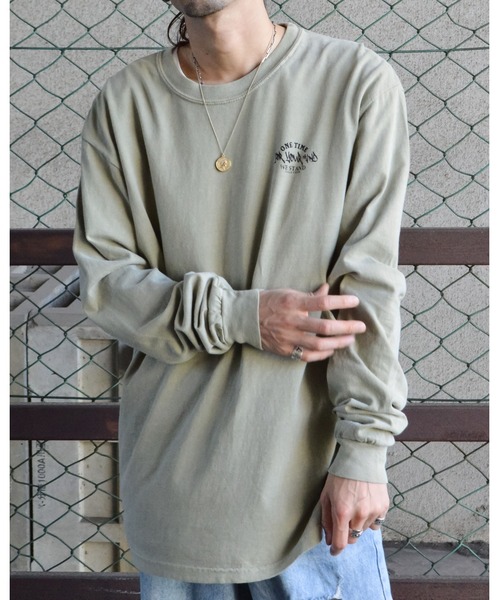 MODISH GAZE（モディシュガゼ）の「ピグメント加工バンダナプリントロンT（Tシャツ/カットソー・メンズ・バーガンディー/オフホワイト/ブラック/カーキ・MEDIUM/LARGE）」の14枚目の写真