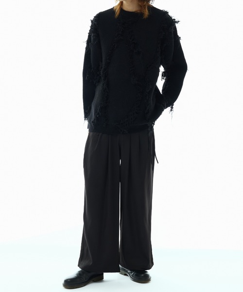 Theater code（シアターコード）の「fringe pattern knit / フリンジパターン ニット（ニット/セーター・メンズ・グレー/ブラック/ホワイト・L/M）」の21枚目の写真