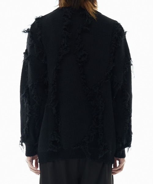 Theater code（シアターコード）の「fringe pattern knit / フリンジパターン ニット（ニット/セーター・メンズ・グレー/ブラック/ホワイト・L/M）」の9枚目の写真