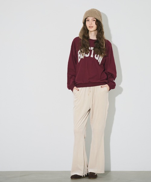 coca（coca）（コカ）の「ベロアフレアラインパンツ（その他パンツ・レディース・チャコール/ブラウン/アイボリー/ブラック・L/M/S）」の5枚目の写真