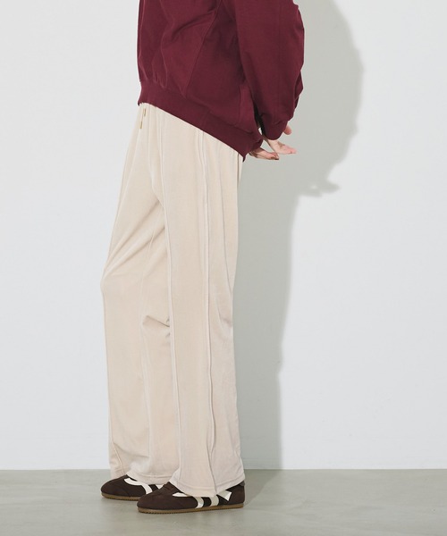 coca（coca）（コカ）の「ベロアフレアラインパンツ（その他パンツ・レディース・チャコール/ブラウン/アイボリー/ブラック・L/M/S）」の6枚目の写真