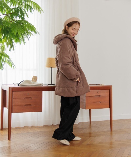 flower（フラワー）の「ホリデーコート2（ノーカラーコート・レディース・ブラウン/アイボリー・FREE）」の6枚目の写真
