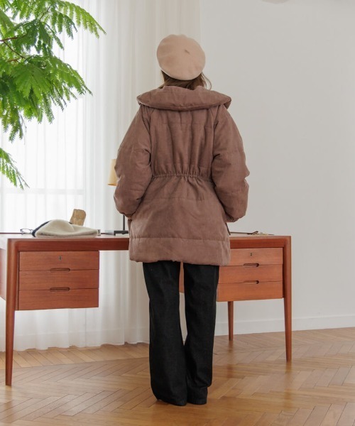 flower（フラワー）の「ホリデーコート2（ノーカラーコート・レディース・ブラウン/アイボリー・FREE）」の7枚目の写真