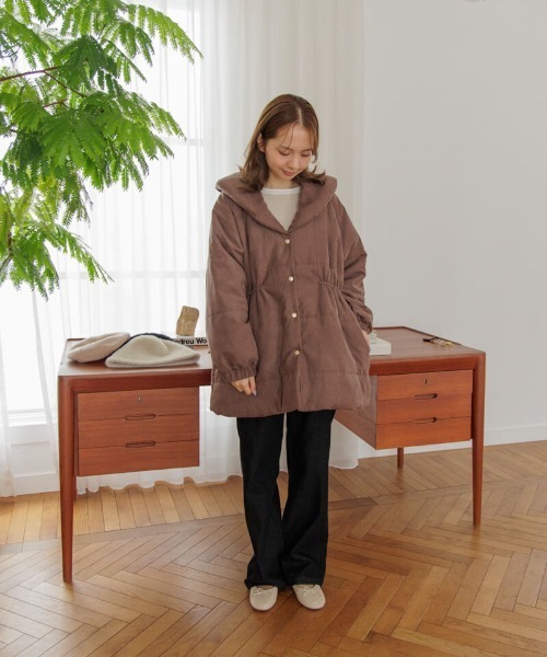 flower（フラワー）の「ホリデーコート2（ノーカラーコート・レディース・ブラウン/アイボリー・FREE）」の13枚目の写真