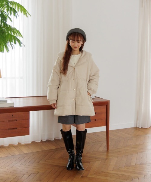 flower（フラワー）の「ホリデーコート2（ノーカラーコート・レディース・ブラウン/アイボリー・FREE）」の16枚目の写真