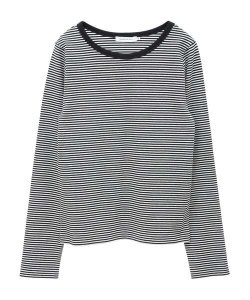 AMERICAN HOLIC（アメリカンホリック）の「リブボーダーカットプルオーバー（Tシャツ/カットソー・レディース・ネイビー/アイボリー/サックスブルー・M/L）」の22枚目の写真