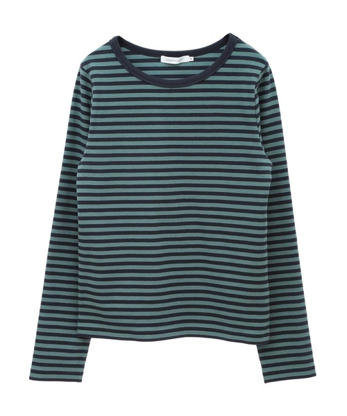 AMERICAN HOLIC（アメリカンホリック）の「リブボーダーカットプルオーバー（Tシャツ/カットソー・レディース・ネイビー/アイボリー/サックスブルー・M/L）」の16枚目の写真