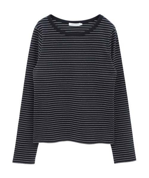 AMERICAN HOLIC（アメリカンホリック）の「リブボーダーカットプルオーバー（Tシャツ/カットソー・レディース・ネイビー/アイボリー/サックスブルー・M/L）」の17枚目の写真