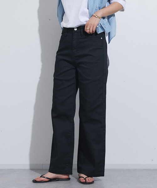 un dix cors（アンディコール）の「《すっきり綺麗》TCストレッチカラーセミワイドパンツ（チノパンツ・レディース・サンドベージュ/ブラック・S/M/L）」の3枚目の写真